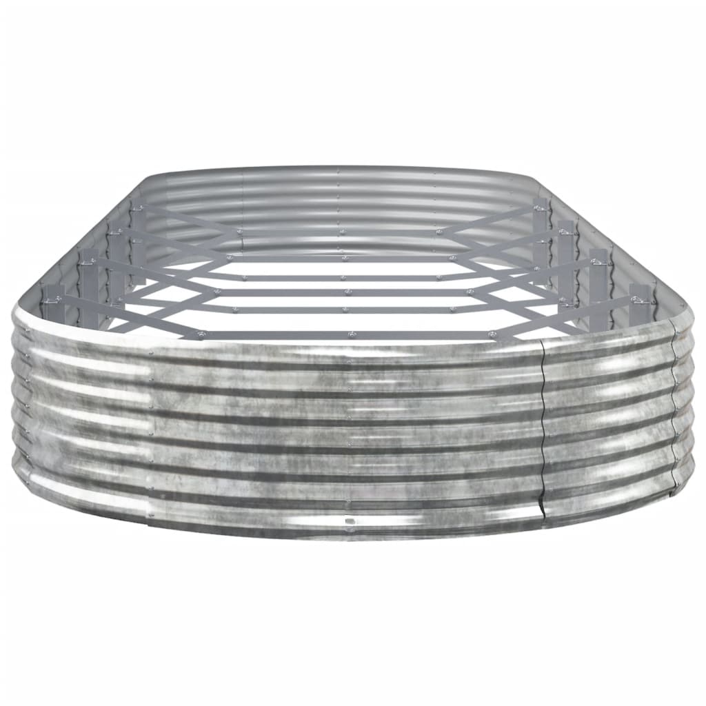 Jardinera Arriate Acero Galvanizado Plata 450x140x36 Cm_3