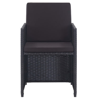 Vidaxl Set Comedor De Jardín 15 Piezas Y Cojines Ratán Sintético Negro_4