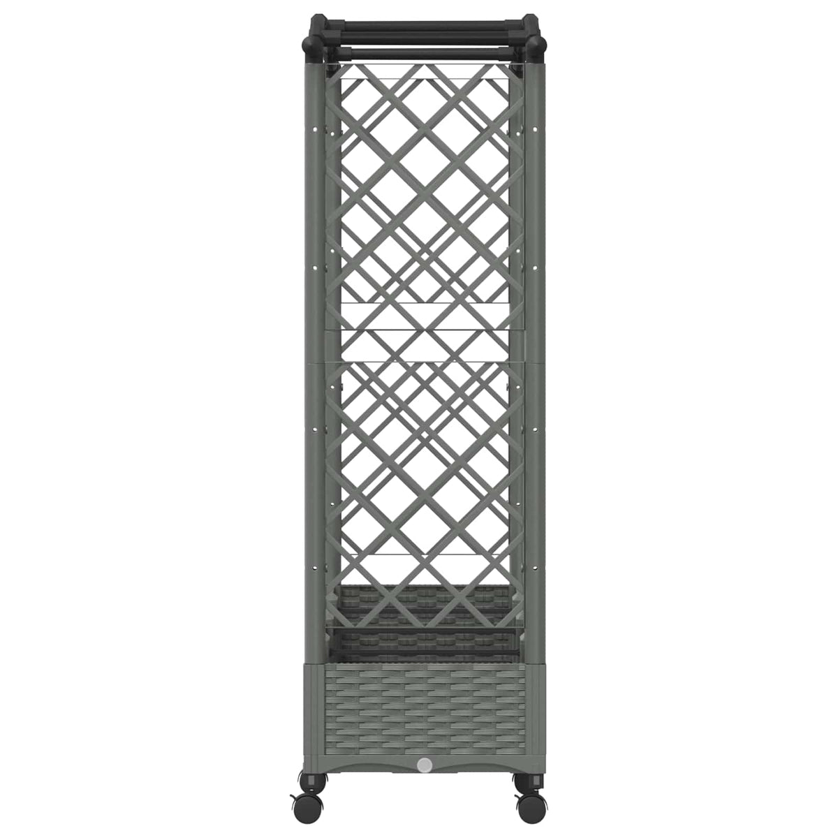 Cama Elevada Con Trellis Y Techo Gris Claro 207 X 40 X 129 Cm_4