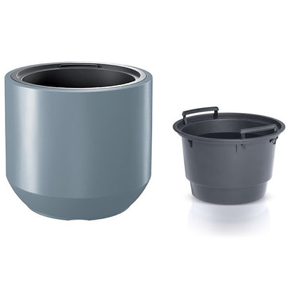 Maceta Heos 36l., Con Depósito, Dimensiones (mm) 390x390x350, Color Gris Claro_2