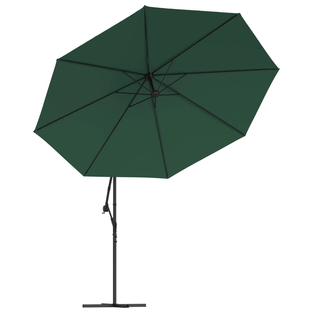 Sombrilla Voladiza De Jardín Verde 3,5 M_2