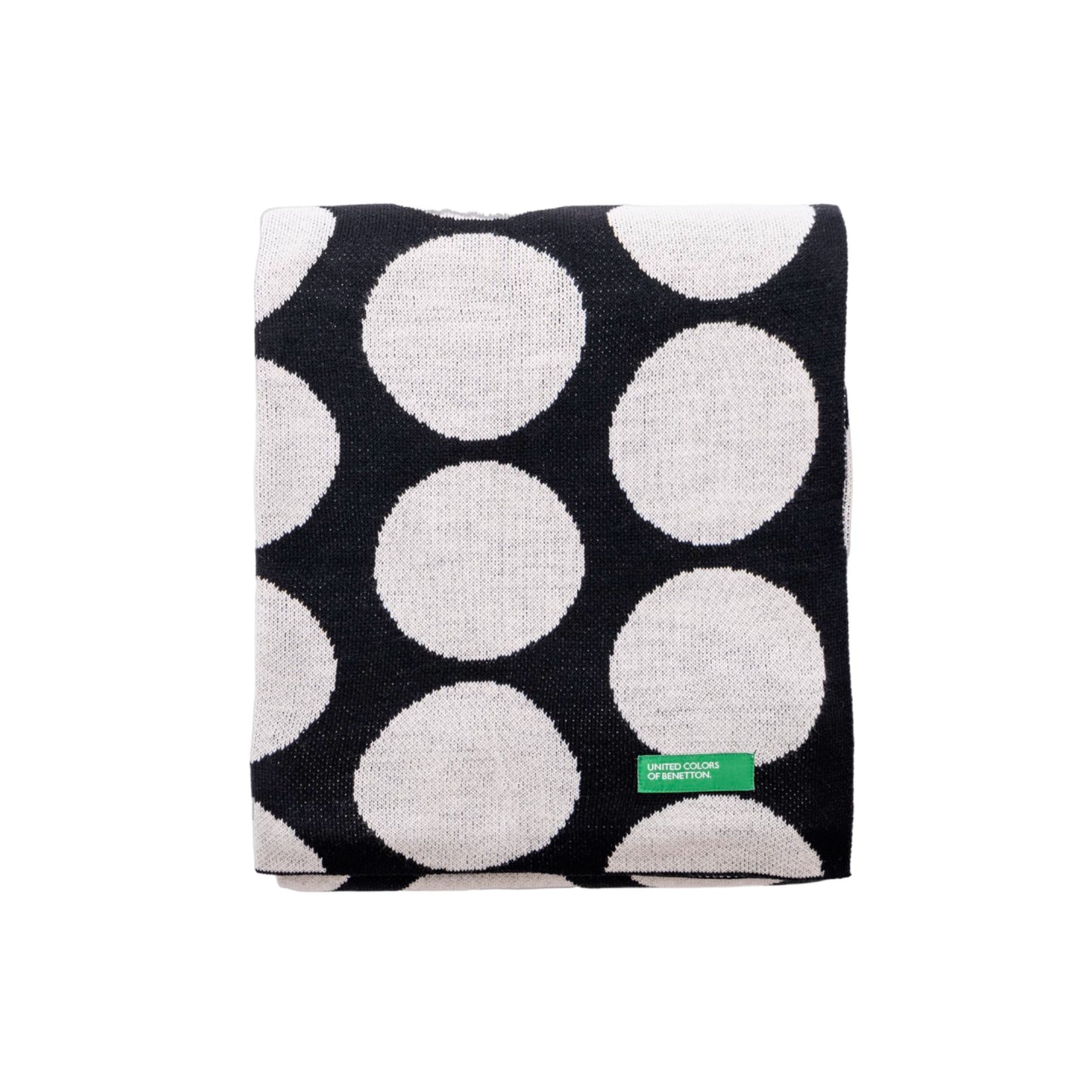 Manta 140x190cm 100% Acrilico 1000gr Topos Negros Benetton_0