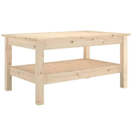 Mesa De Centro De Madera Maciza De Pino 80x50x40 Cm_0