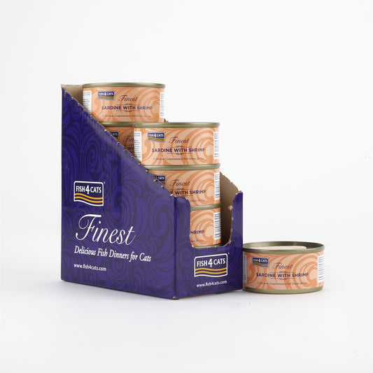Fish4cats Filete Para Gato – Sardina Con Camarón 70 G (pack De 10)_0
