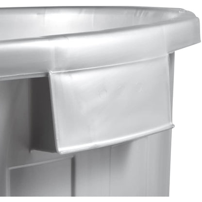 Cubo De Basura / Papelera Polivalente Con Tapa Cerrable, Muy Grande, Plástico Resistente (pp), 50 L, Mats, Plateado_3