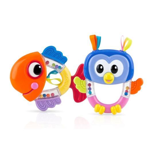 Mordedor de coruja ou chocalho de peixe Nuby