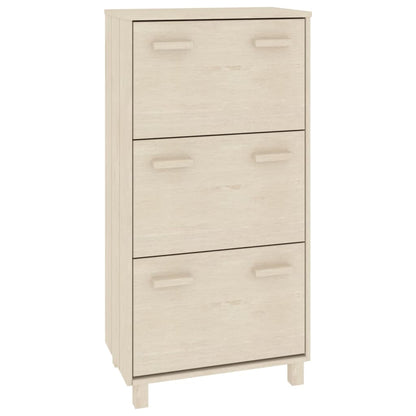 Zapatero Hamar Madera Pino Maciza Marrón Miel 59,5x35x117 Cm / Vetonek_4