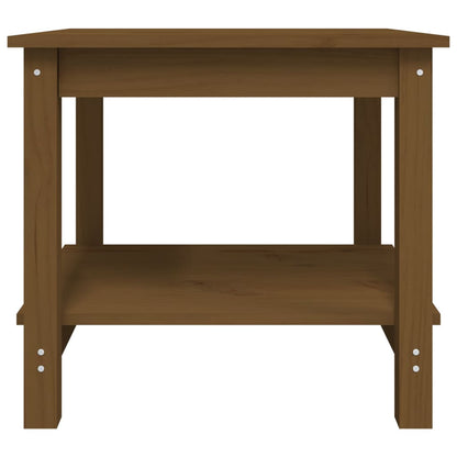 Mesa De Centro Madera Maciza De Pino Marrón Miel 50x50x45 Cm_3