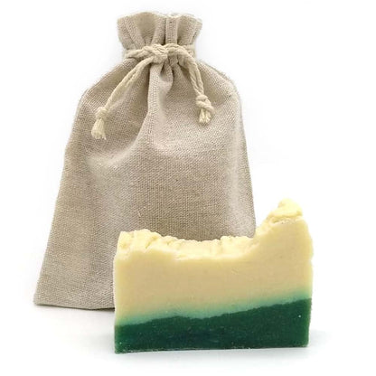 Jabón Natural Leche Burra Y Aloe Vera 90g En Bolsa Regalo De Yute - Para Piel Seca O Dañada - Hidratante Y Nutritivo_1