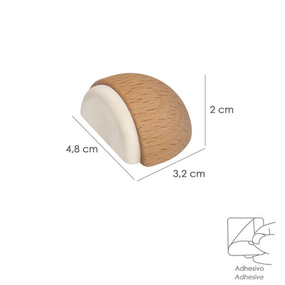 Tope Puerta Adhesivo Madera Media Luna Roble_1