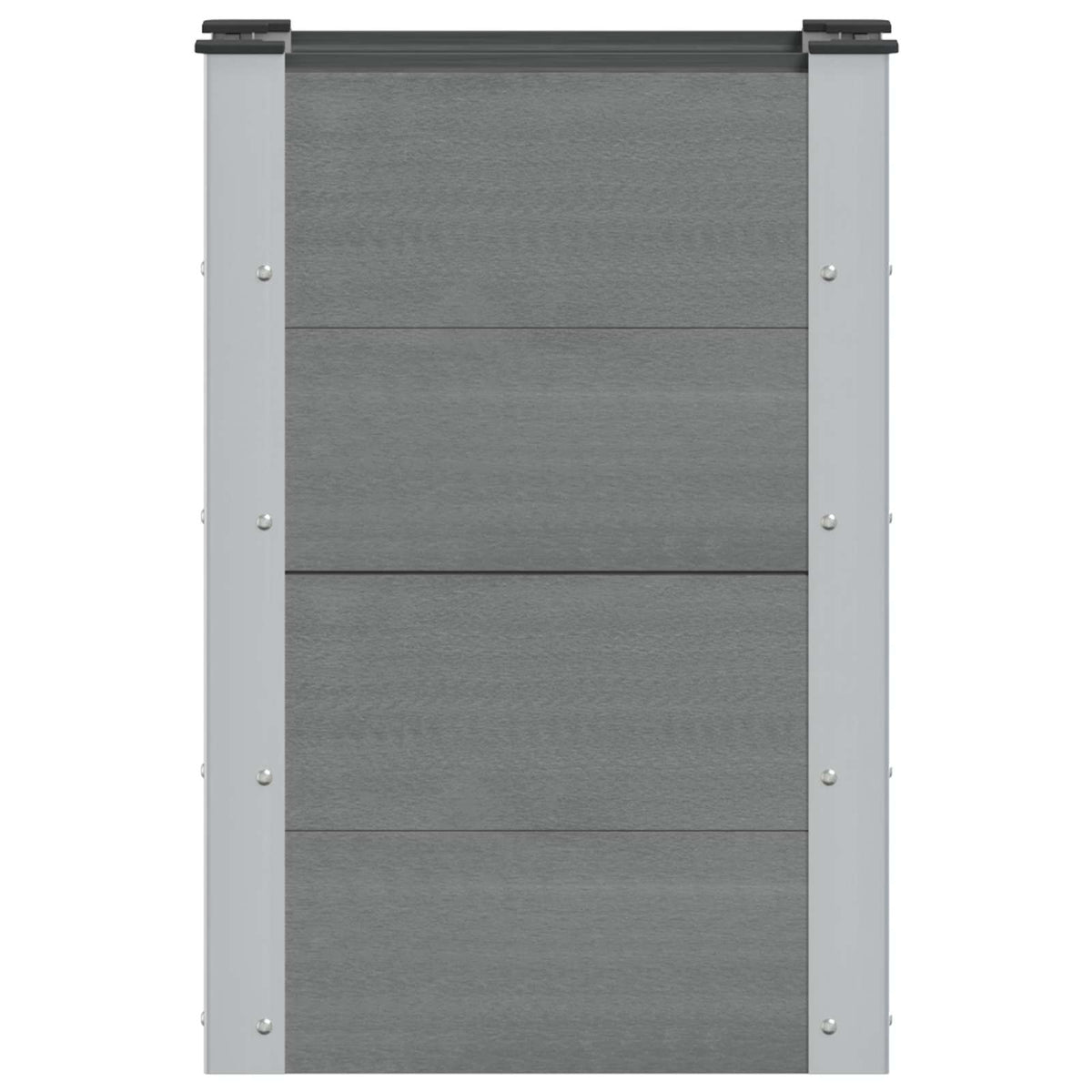 Arriate Elevado Gris 50 X 30 X 72 Cm Wpc Y Aluminio_2