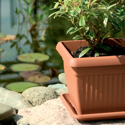 Maceta Terra 1,7l., Dimensiones (mm) 150x150x130, Color Antracita