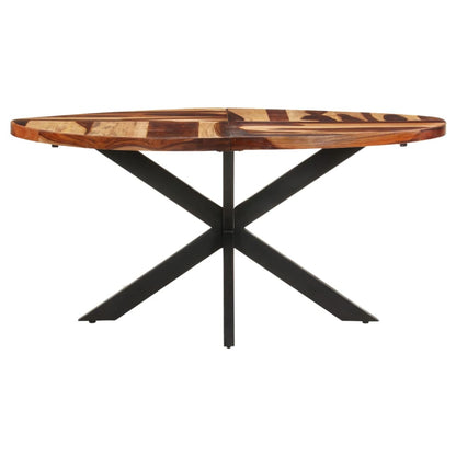 Mesa De Comedor Madera Maciza De Acacia 160x90x75 Cm_0