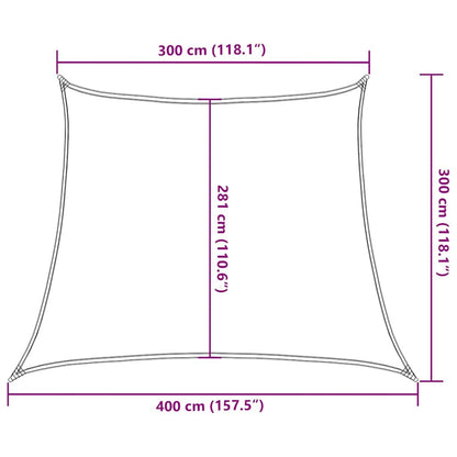 Vidaxl Toldo De Vela Hdpe Rojo 160 G/m² 3/4x3 M_2