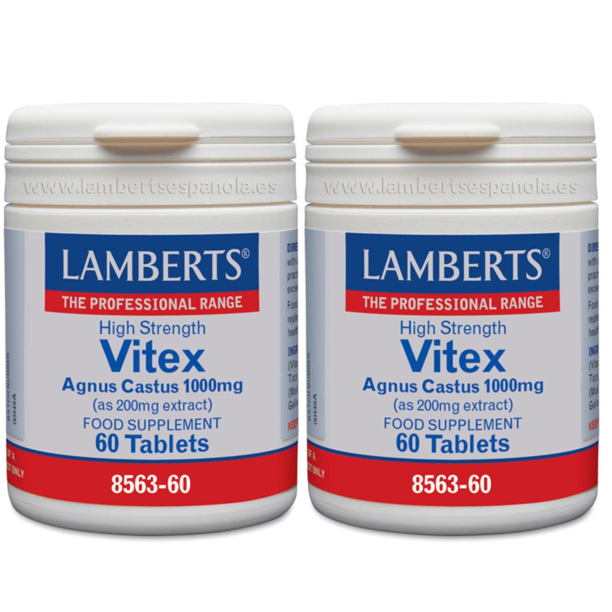 Embalagem 2 x Vitex Agnus Castus Lamberts 60 comprimidos