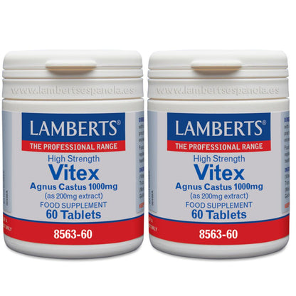 Embalagem 2 x Vitex Agnus Castus Lamberts 60 comprimidos