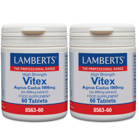 Embalagem 2 x Vitex Agnus Castus Lamberts 60 comprimidos