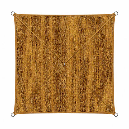 Toldo Vela Coco Natural Reforzado 3x3 M 60% Ocultación Para Jardín Terraza Pérgola_4