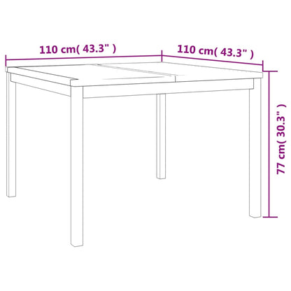 Juego De Comedor Para Jardín 5 Piezas Madera Maciza De Teca / Vetonek_3