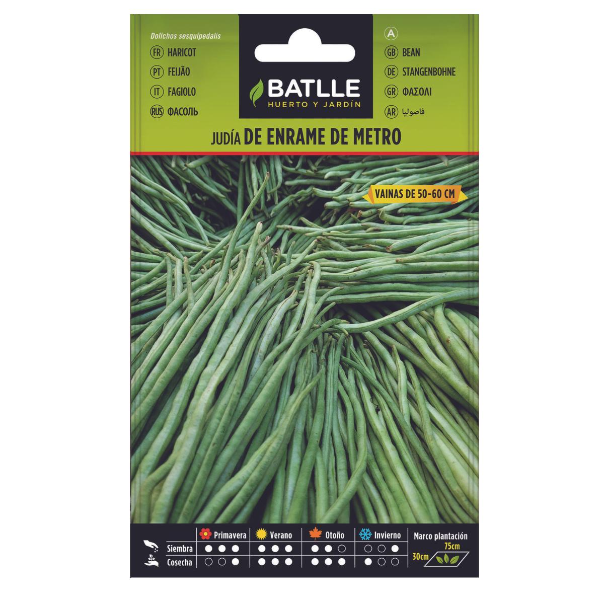 Sementes de feijão trepador Batlle Metro