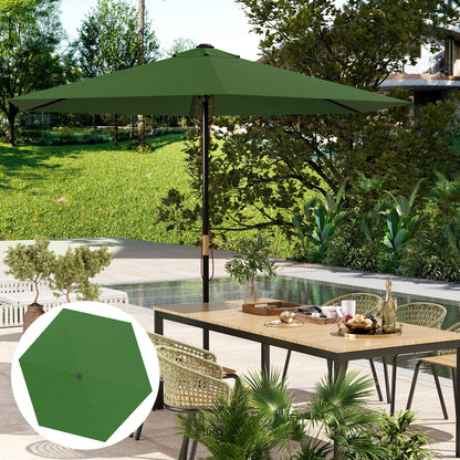 Outsunny Toldo De Recambio De Sombrilla De 3 M Con Ventilación Superior Verde_3