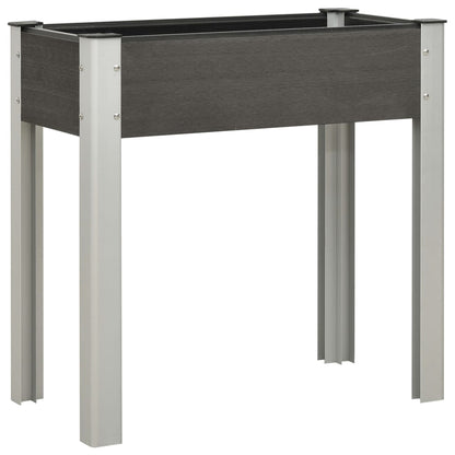Mesa De Cultivo Para Jardín Wpc Gris 75x40x75 Cm_1