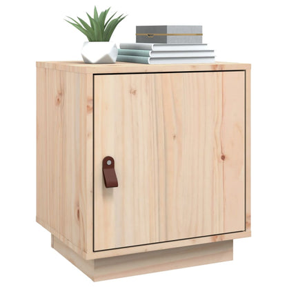 Mesita De Noche Madera Maciza De Pino 40x34x45 Cm_2
