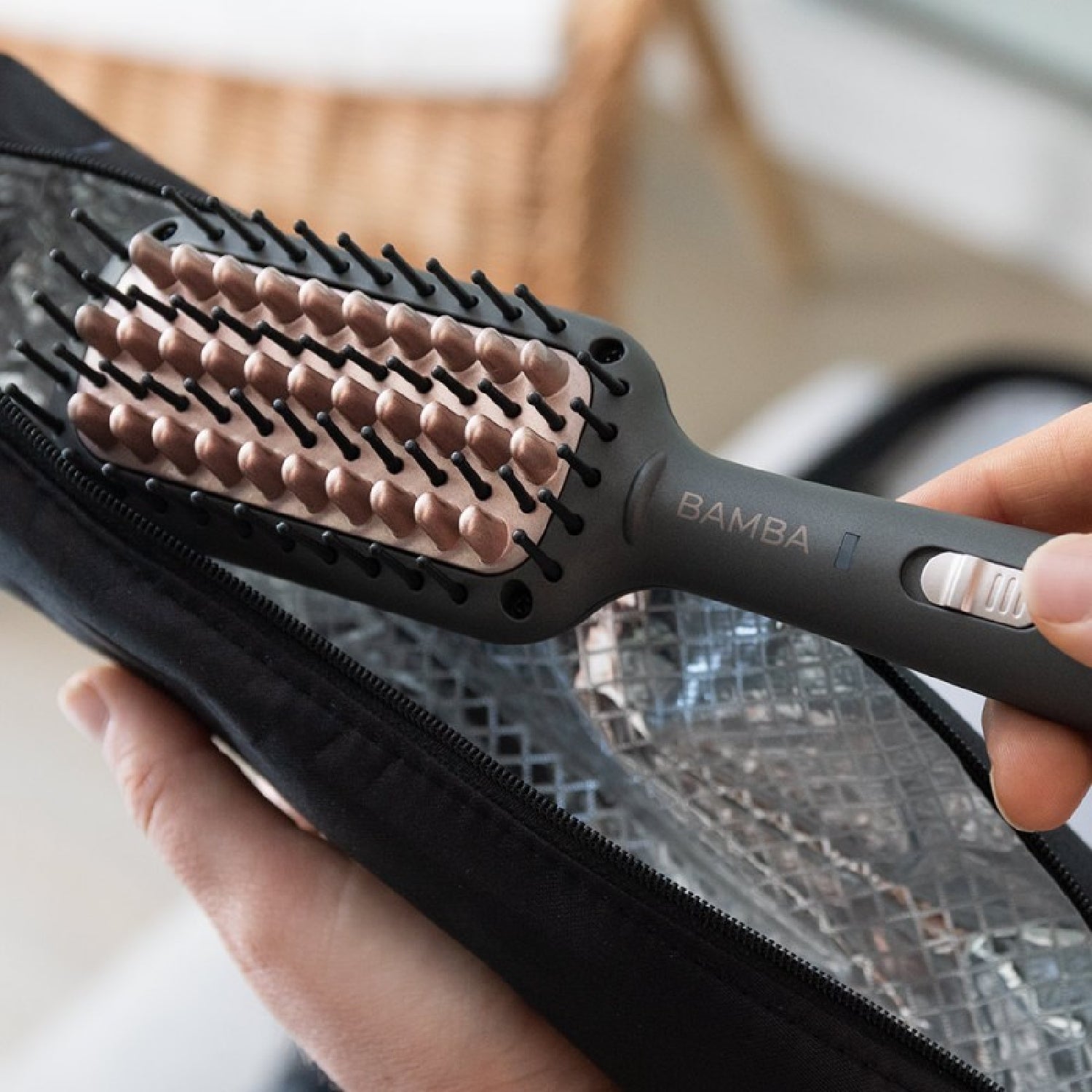 Cecotec Cepillo Alisador De Viaje Bamba Instantcare 800 Travel Brush. 26 W Revestimiento De Cerámica Y Turmalina Tempera_2