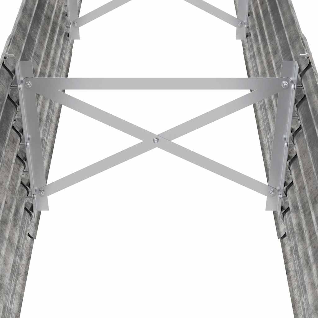 Jardinera Arriate Acero Galvanizado Plata 224x40x36 Cm_4