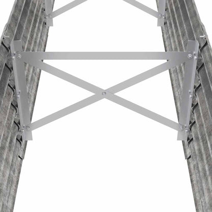 Jardinera Arriate Acero Galvanizado Plata 224x40x36 Cm_4
