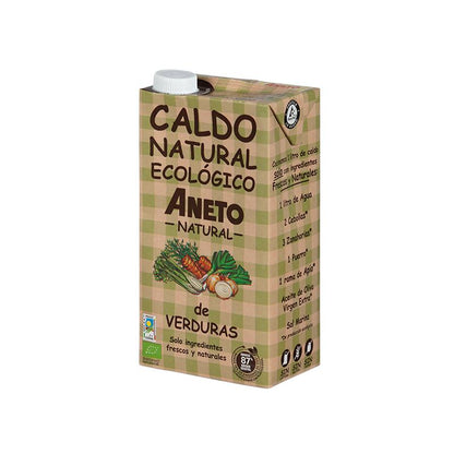 Pacote de caldo de legumes biológico Aneto 1L + 1L de caldo de cebola biológico oferta