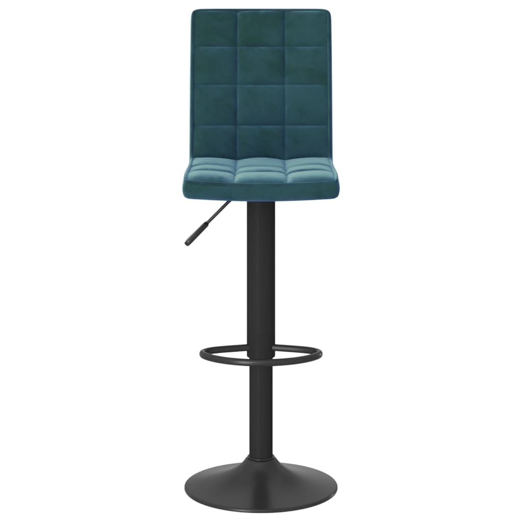Taburete De Cocina De Terciopelo Azul_1