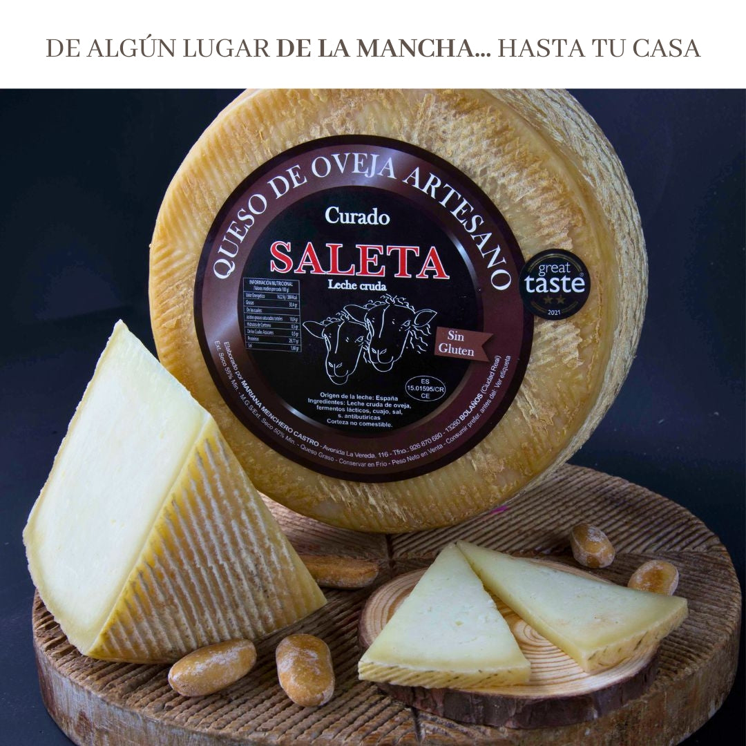 Queso Curado Entero De Oveja (2,8 Kg) | Elaboración Artesana Quesos De La Mancha_3