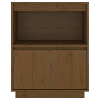 Aparador De Madera Maciza De Pino Marrón Miel 60x34x75 Cm / Vetonek_0