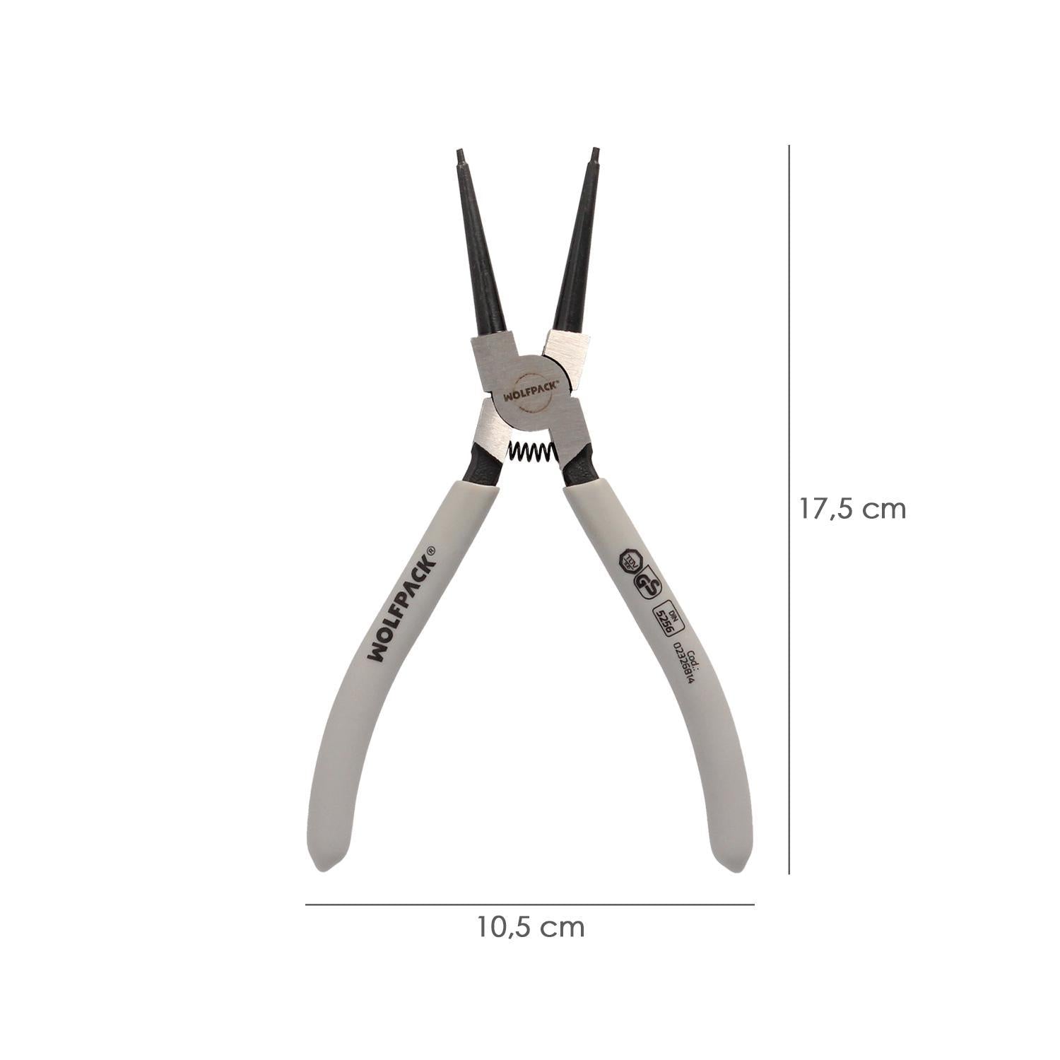 Alicates Arandelas Interiores Recto 175 Mm. Acero Din 5256. Anillos De Presion, Anillos De Retención, Arandelas Circlips