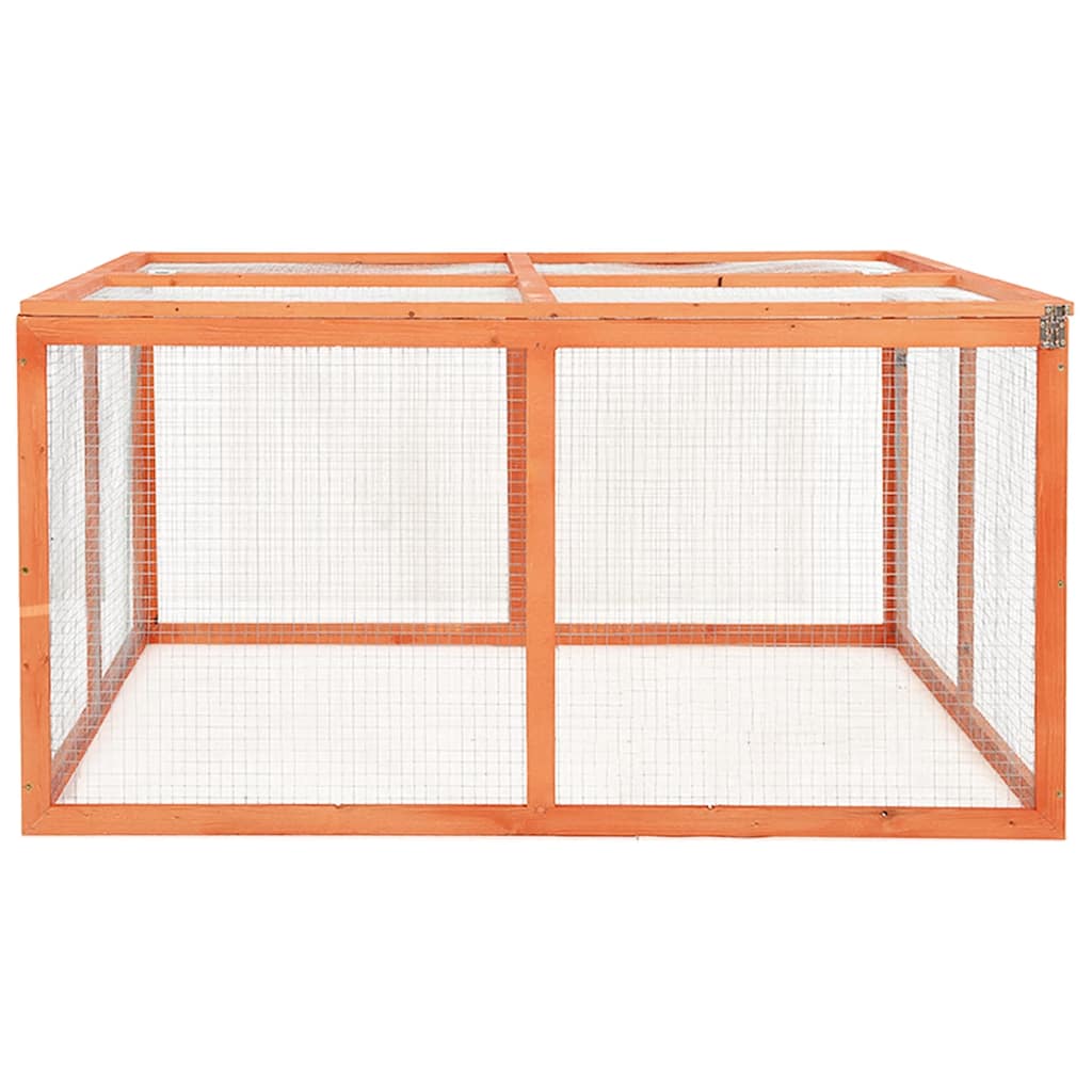 Conejera De Madera Maciza De Abeto 124x120x60 Cm_3