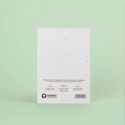 Postal Plantable Bienvenido con Semillas de Zanahoria – Regalo Original para Recién Nacidos - Resetea_1