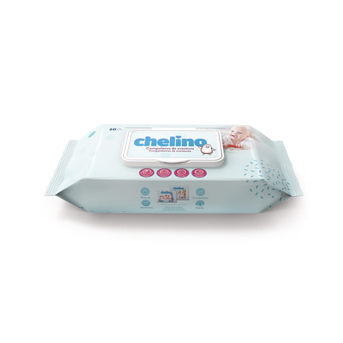 Toalhitas Húmidas Chelino Dermo Sensitive Baby 60 Unidades
