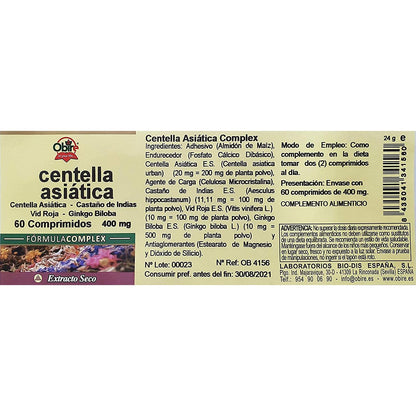 Centelha Asiática 400 mg Obire 60 comprimidos