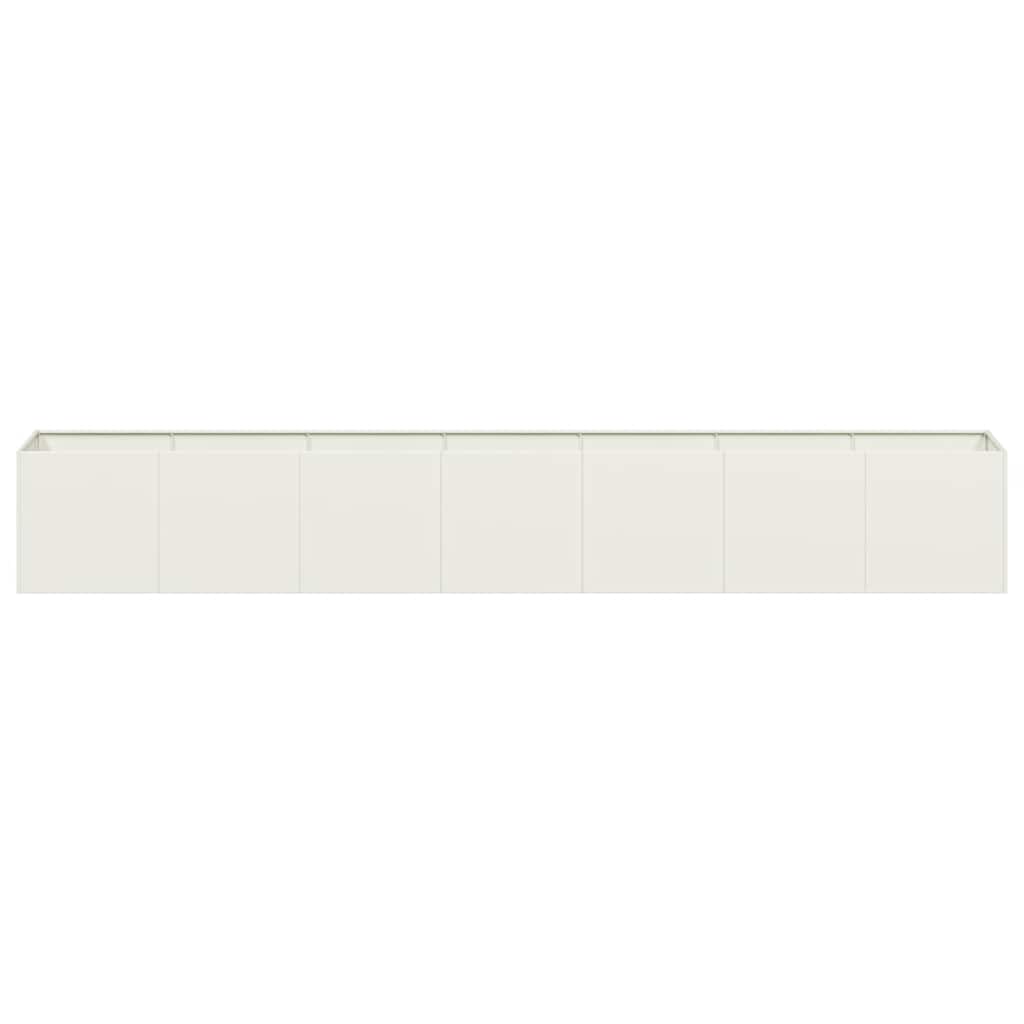 Jardinera De Acero Laminado En Frío Blanco 280x40x40 Cm_3