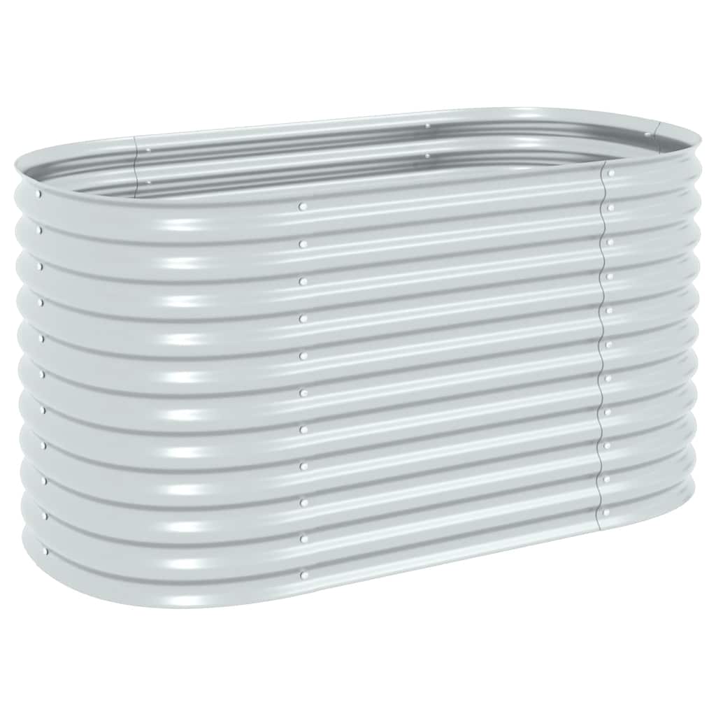 Arriate De Acero Galvanizado Plateado 160x80x81 Cm_0