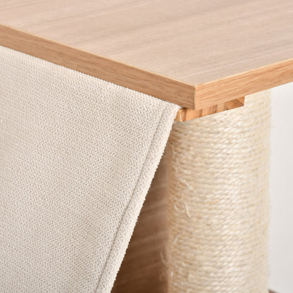 Pawhut Estantes De Pared Gatos Con Escalera Plataformas Postes Rascadores Sisal_4