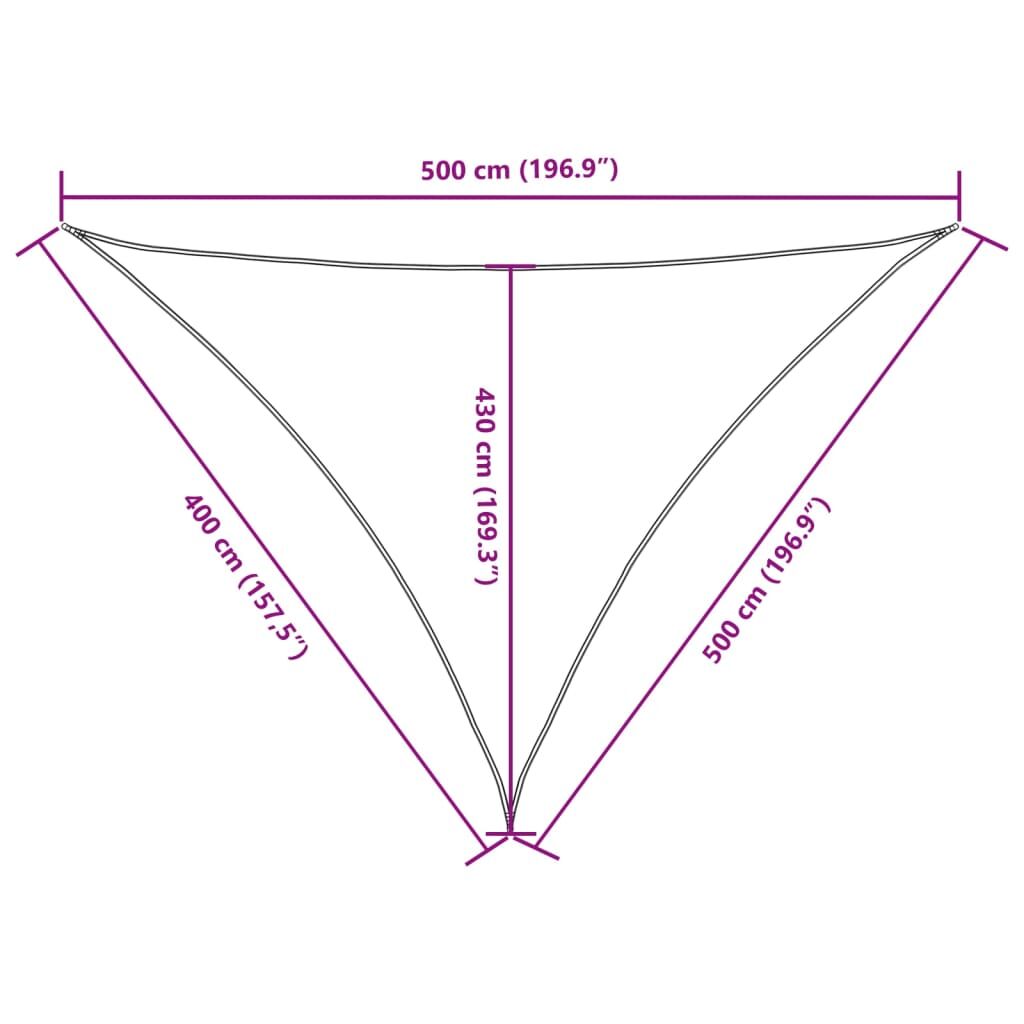 Vidaxl Toldo De Vela Triangular Tela Oxford Negro 4x5x5 M_2
