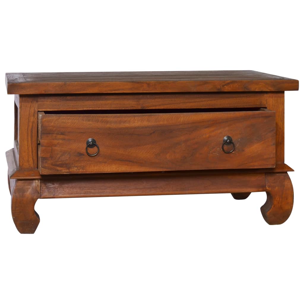 Mesa De Centro De Madera Maciza De Teca 80x50x40 Cm_0