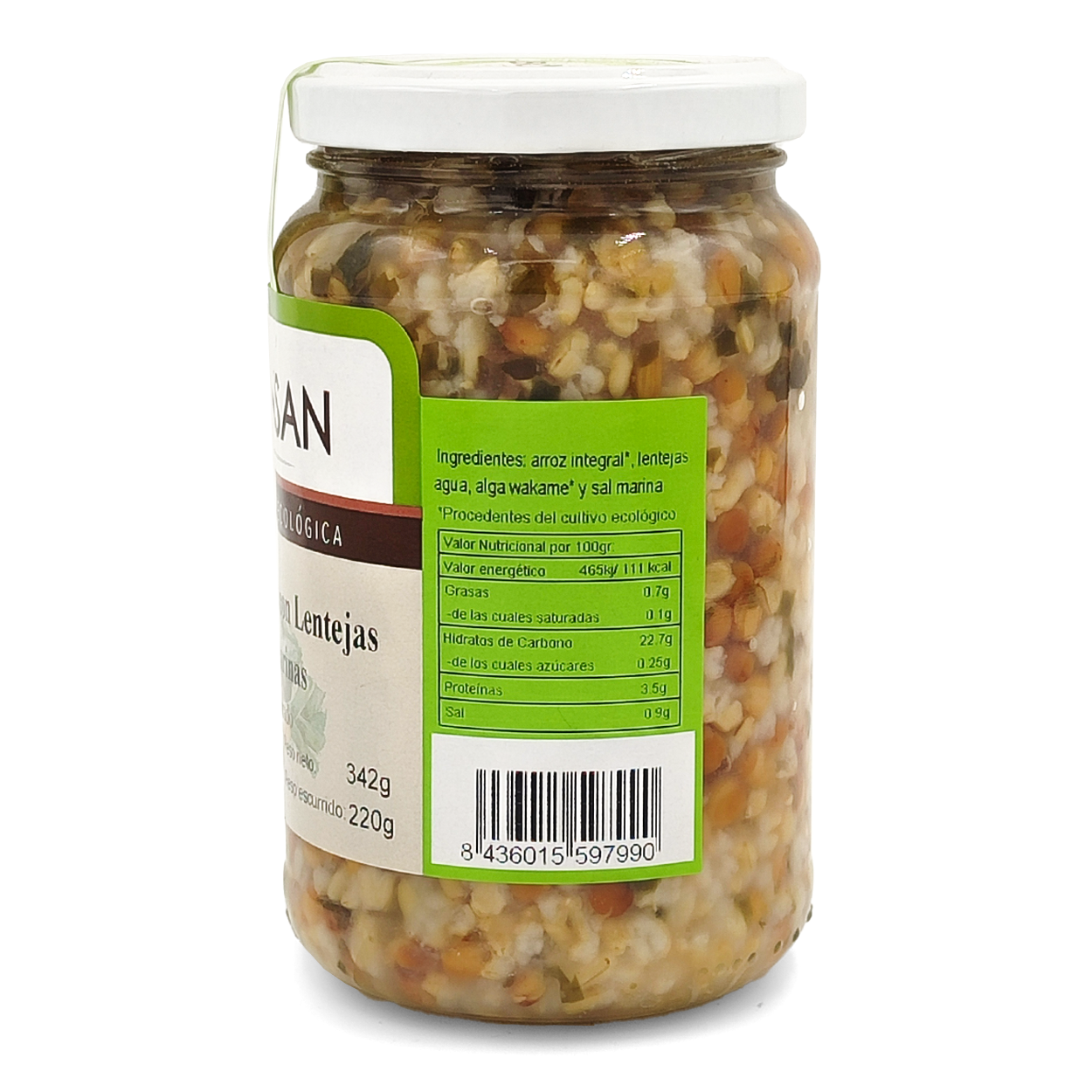 Arroz Integral Con Lentejas Y Algas  Eco Bionsan 370gr_1