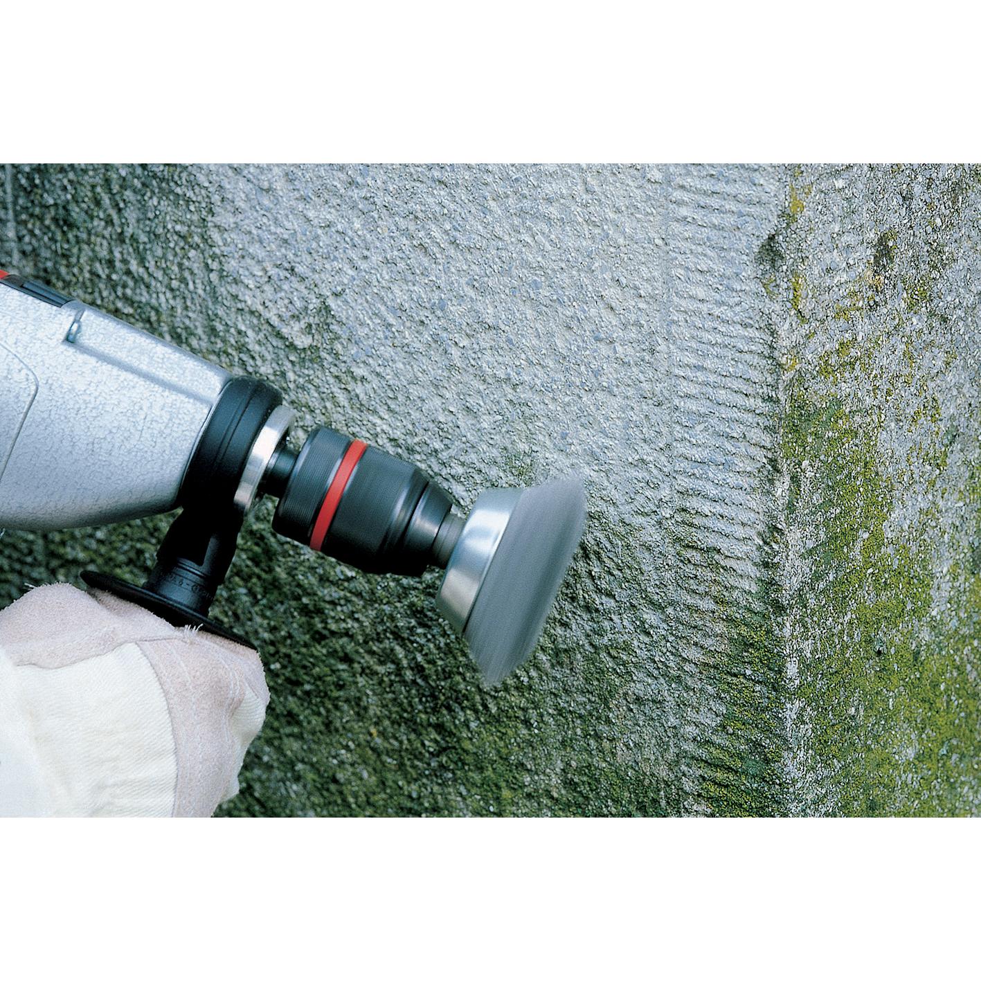 Escova metálica tipo copo para berbequim, haste sextavada de 1/4" (6,35 mm)