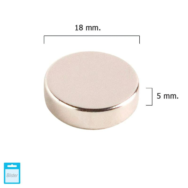 Iman Wolfpack Neodimio Redondo Ø 18x5 Mm. (blister 1 Pieza)