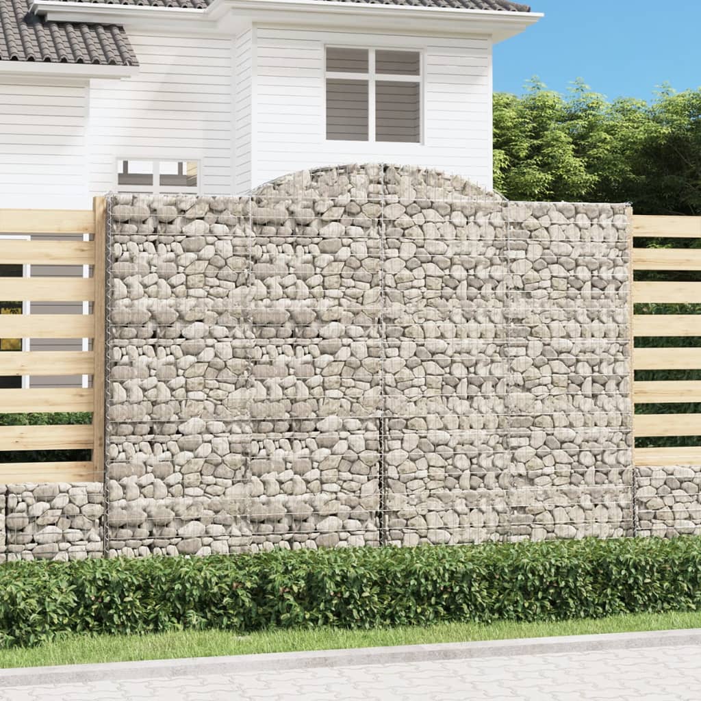 Cestas De Gaviones 5 Uds Forma De Arco Hierro 300x50x220/240 Cm_1