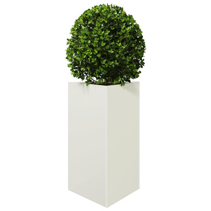 Jardineras Triangulares 2 Uds Acero Blanco 50x43x75 Cm_3