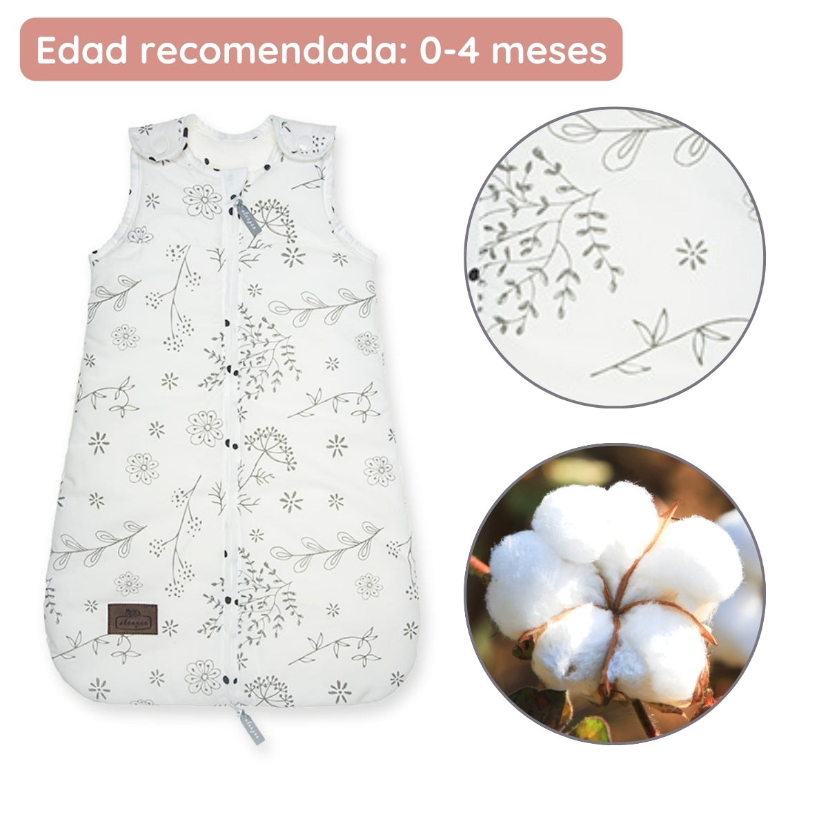 Saco De Dormir Para Bebés Newborn 0-4m Bloom_1